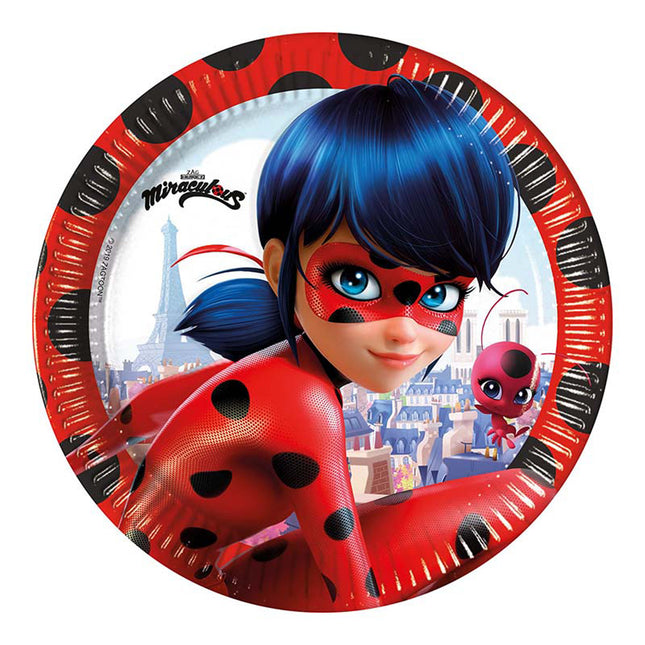 Pappteller Miraculous 8Stk./23cm FSC