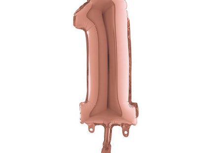 ABC Mini Zahlen Folienballon 14"/36cm | Rosegold #1