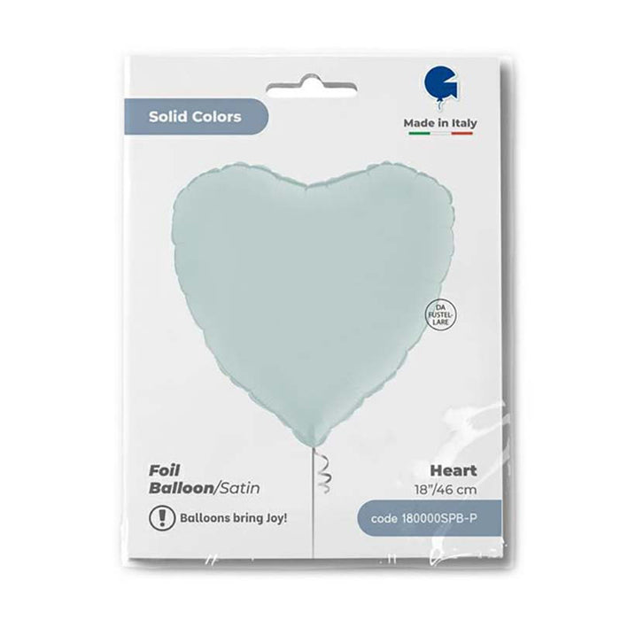 ABC18 Herz 46 cm | Satin Pastel Blue