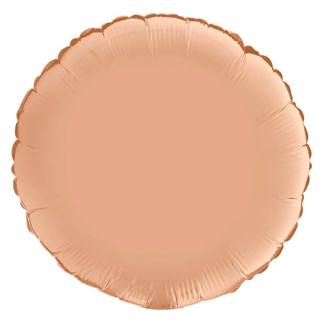 Folienballon Lose - Uni Rund ø 46 cm | Nude Satin