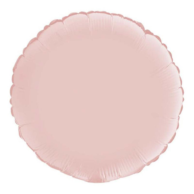 Folienballon Lose - Uni Rund ø 46 cm | Pink Pastel Satin