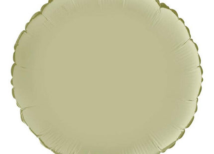 Folienballon Lose - Uni Rund ø 46 cm | Olive Green Satin