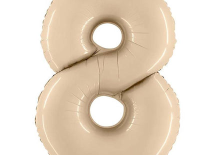Riesenzahl Folienballon 40"/102cm | Satin Cream #8