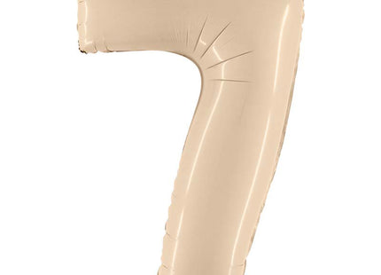 Riesenzahl Folienballon 40"/102cm | Satin Cream #7