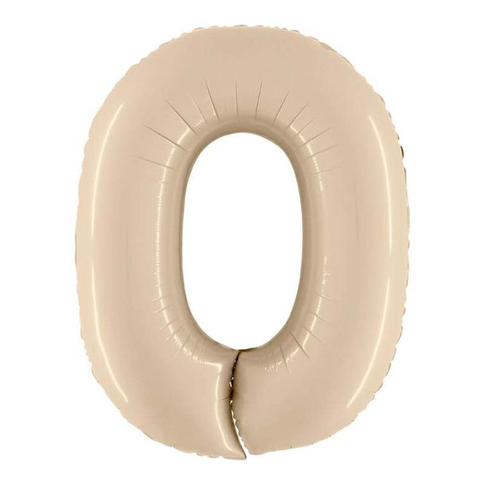 Riesenzahl Folienballon 40"/102cm | Satin Cream #0