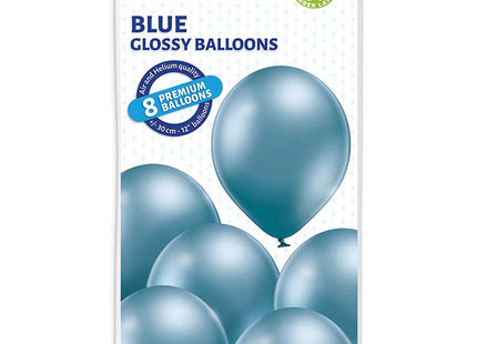 50 Luftballons Uni Glossy Ø30/33cm | Blau