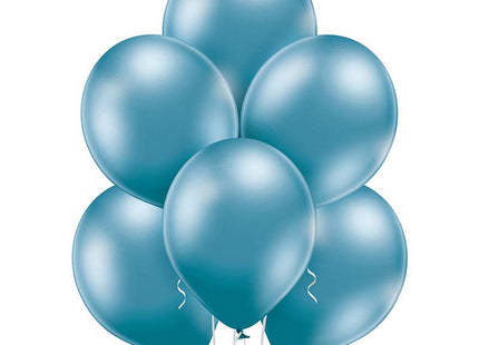 50 Luftballons Uni Glossy Ø30/33cm | Blau