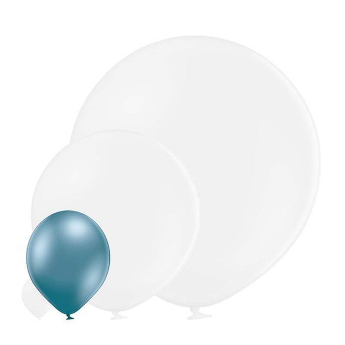50 Luftballons Uni Glossy Ø30/33cm | Blau
