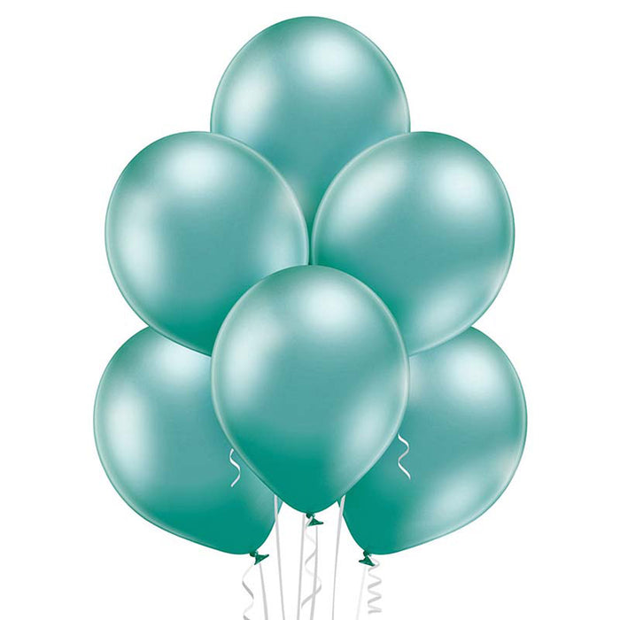 8 Luftballons Uni Glossy Ø30/33cm | Grün