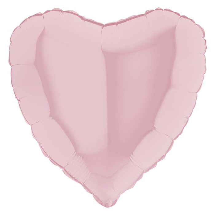 18"/Ø46cm Folienballon Lose - Uni Herz | Pastel Pink