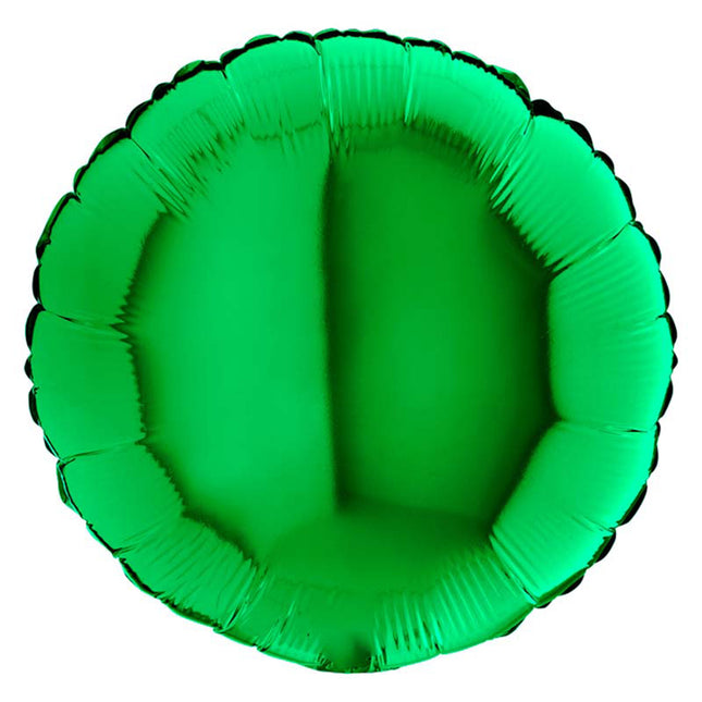 Folienballon Lose - Uni Rund ø 46 cm | Grün Matt