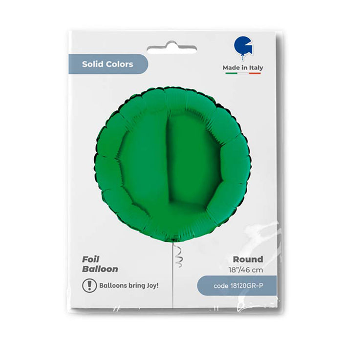 Folienballon Lose - Uni Rund ø 46 cm | Grün Matt