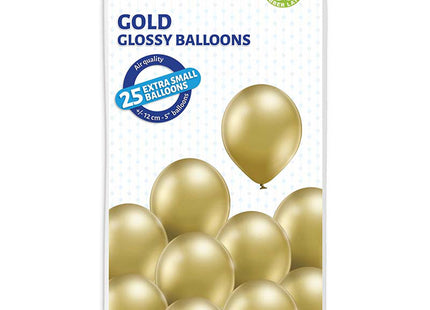 25 Stk. Luftballon Uni Glossy Ø 12cm | Gold