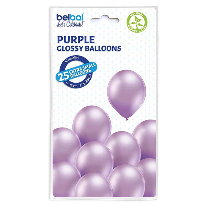 25 Stk. Luftballon Uni Glossy Ø 12cm | Lila