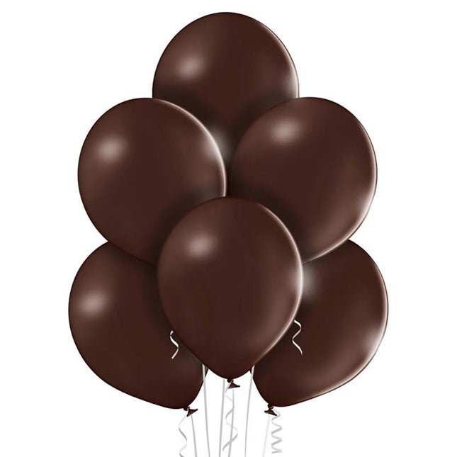50 Luftballons Uni Pastell Ø 30/33cm | Cocoa Brown