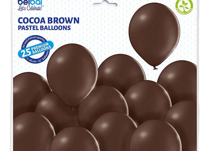 50 Luftballons Uni Pastell Ø 30/33cm | Cocoa Brown