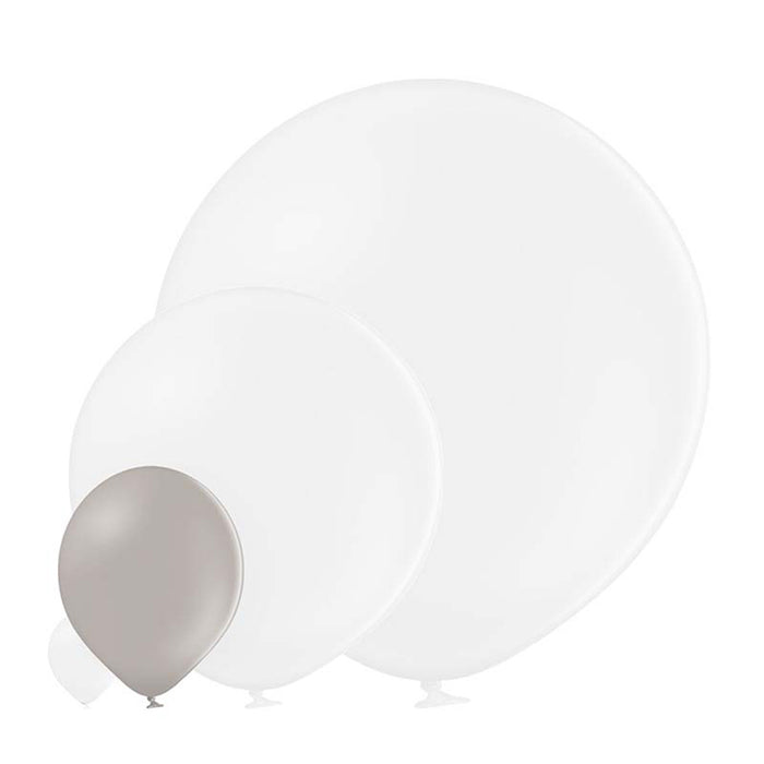 50 Luftballons Uni Pastell Ø 30/33cm | WarmGrey
