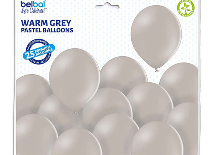 50 Luftballons Uni Pastell Ø 30/33cm | WarmGrey