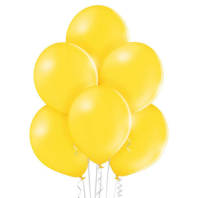 50 Luftballons Uni Pastell Ø 30/33cm | Bright Yellow