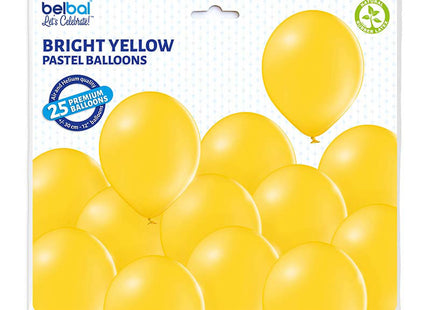 50 Luftballons Uni Pastell Ø 30/33cm | Bright Yellow