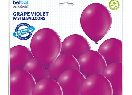 50 Luftballons Uni Pastell Ø 30/33cm | Grape Violet