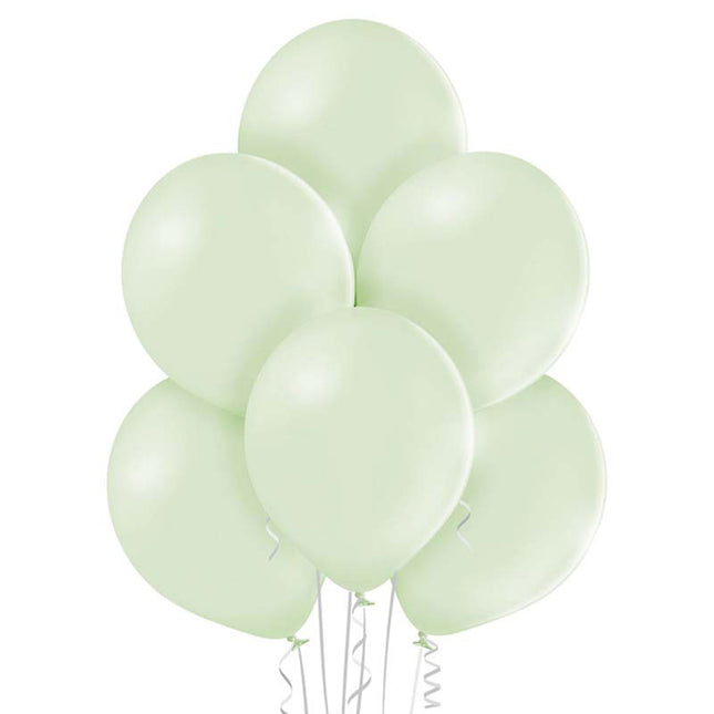 50 Luftballons Uni Pastell Ø 30/33cm | Kiwi