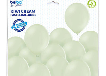 50 Luftballons Uni Pastell Ø 30/33cm | Kiwi