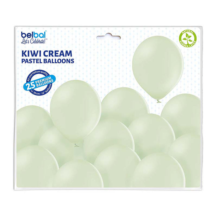 50 Luftballons Uni Pastell Ø 30/33cm | Kiwi