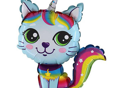 Shape Folienballon Lose - Rainbow Cat Boy Blue E | HF2