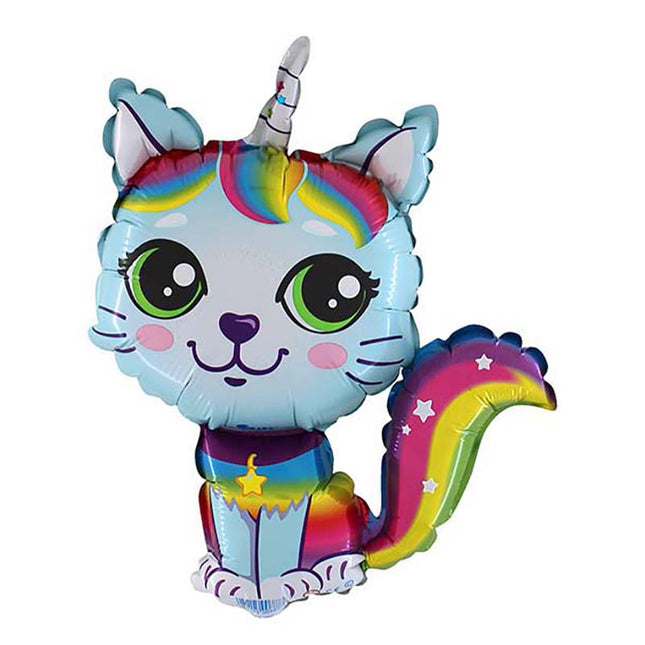Shape Folienballon Lose - Rainbow Cat Boy Blue E | HF2
