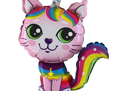 Folienballon Lose - Rainbow Cat Girl Pink E - HF2
