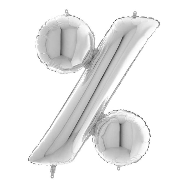Riesenbuchstabe Folienballon 40"/102cm | Silber #%