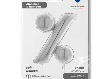 Riesenbuchstabe Folienballon 40"/102cm | Silber #%