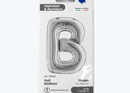 ABC14 Buchstabe B silber 36 cm