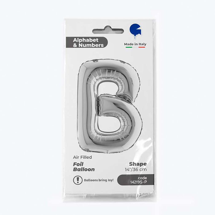 ABC14 Buchstabe B silber 36 cm