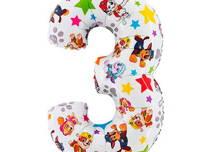 Riesenzahl Folienballon 26"/66cm | Paw Patrol #3
