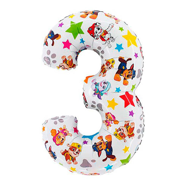 Riesenzahl Folienballon 26"/66cm | Paw Patrol #3
