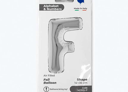 ABC14 Buchstabe F silber 36 cm