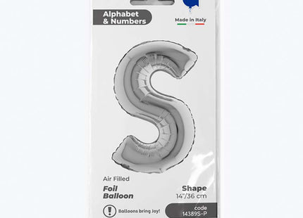 ABC14 Buchstabe S silber 36 cm
