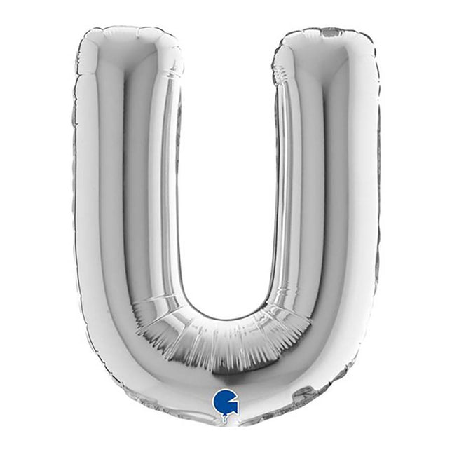 ABC14 Buchstabe U silber 36 cm