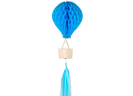 Wabenball Heißluftballon Blau
