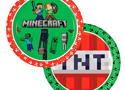 Pappteller Minecraft 23cmØ/8 St. FSC