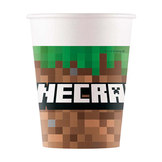 Pappbecher Minecraft 200ml/8Stk. FSC