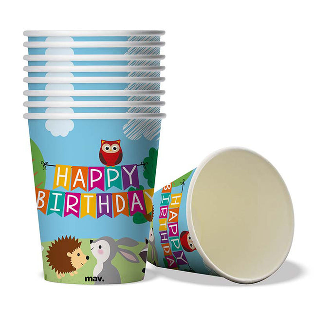 Pappbecher HB Woodland 200ml/8Stk.