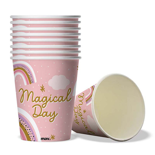 Pappbecher Magical Day 200ml/8Stk.