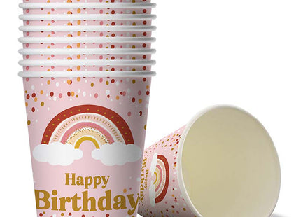 Pappbecher HB Boho Birthday 200ml/8Stk.