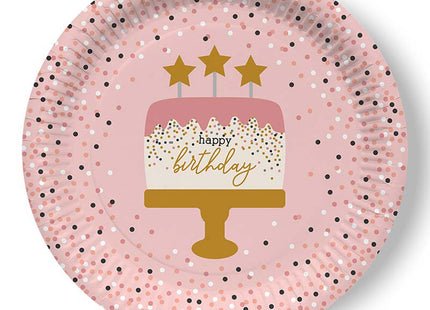 Pappteller HB Rose Confetti 23cmØ/8 St.