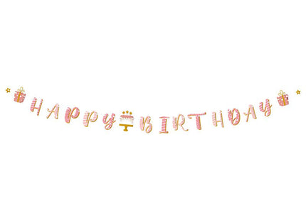 Buchstabengirlande HB Rose Confetti 280 cm