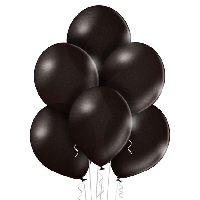 25 Luftballons Uni Metallic Ø30/33cm |  Schwarz#090
