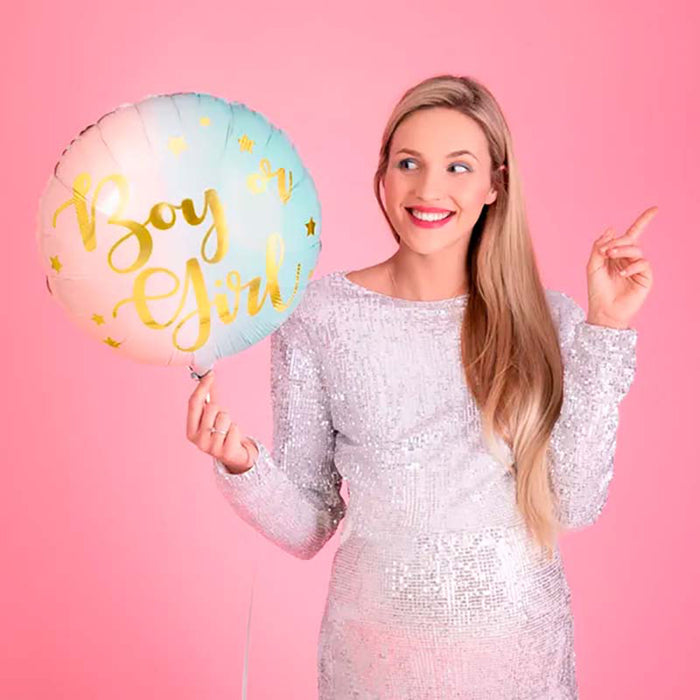 ABC18 Folienballon "Boy or Girl" | Ø 45 cm